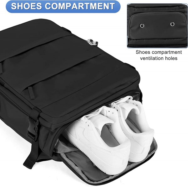 Casual Daypack Small Hiking Backpack Black